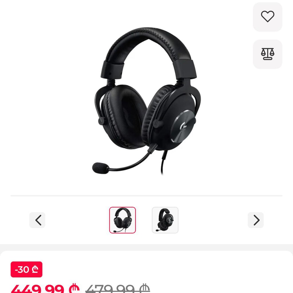 Наушники проводные Logitech G Pro X