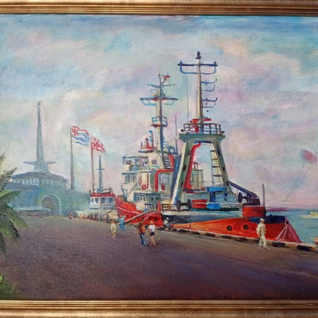 Авторская картина «Морской порт Батуми»