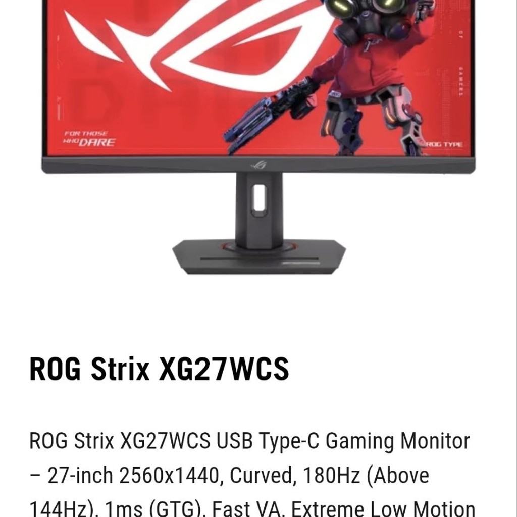 Игровой монитор ASUS ROG XG27WCS