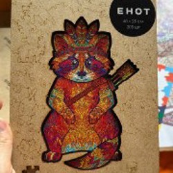 Пазлы деревянные «Енот» - фото 2