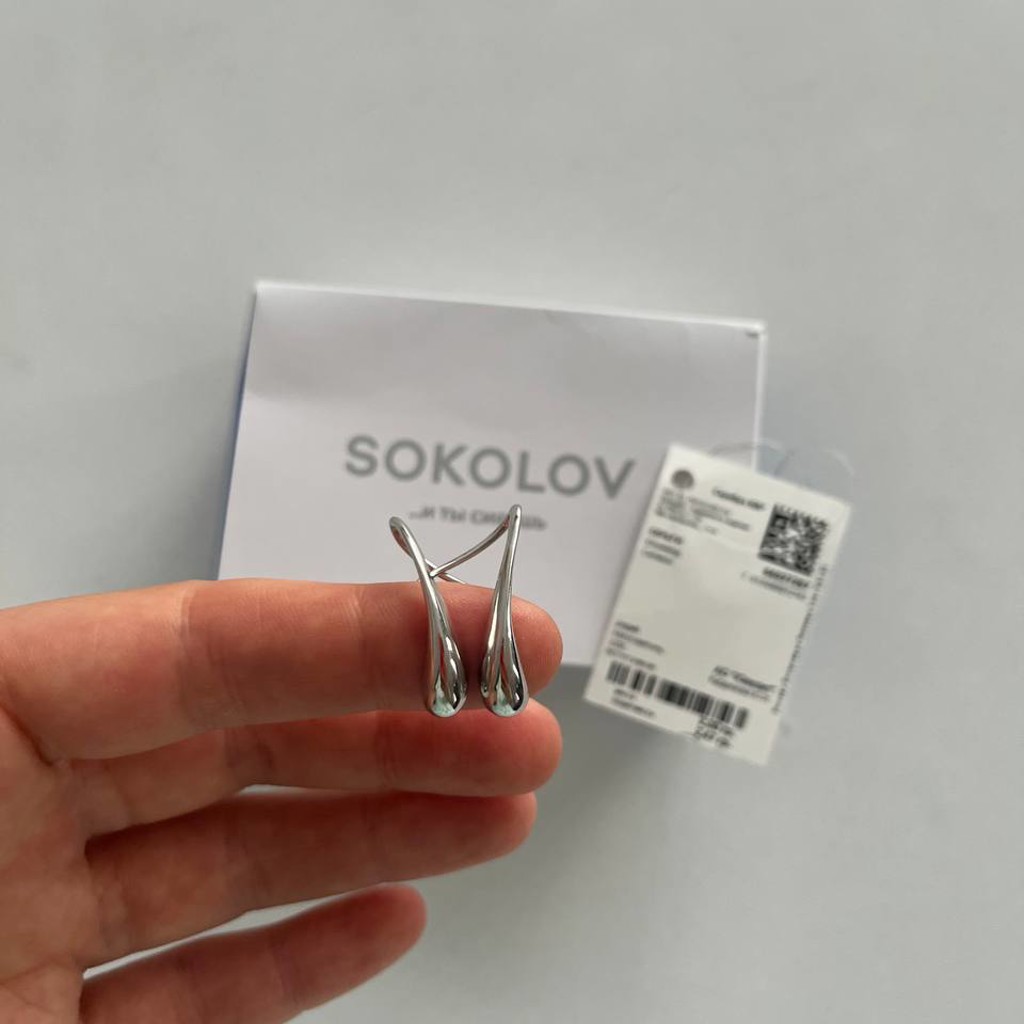 Серьги серебряные Sokolov