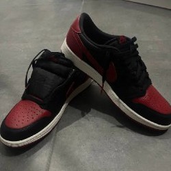 Кроссовки Air Jordan 1 Retro Low OG 'Banned' / 'Bred' - фото 2
