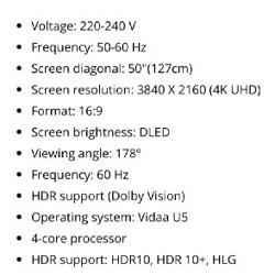 Телевизор Hisense 50A6BG - фото 2
