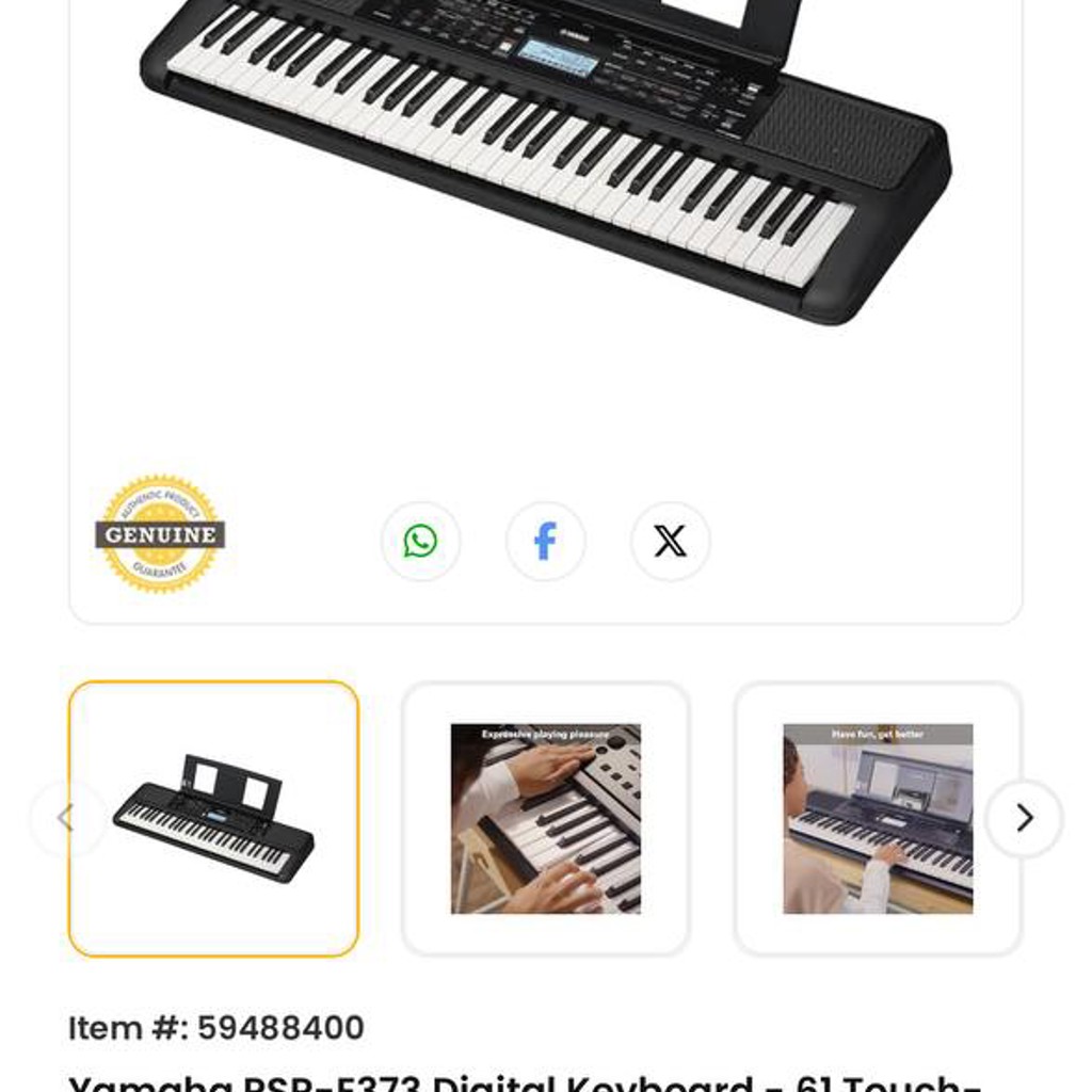 Синтезатор Yamaha PSR-E383