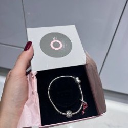 Pandora Moments Heart Clasp Snake Chain Bracelet - фото 2