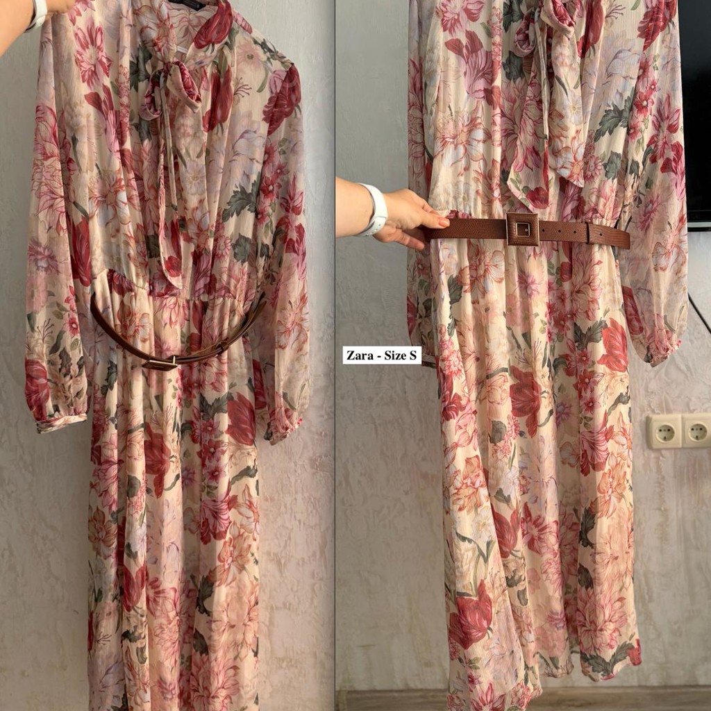 Платье Zara с поясом