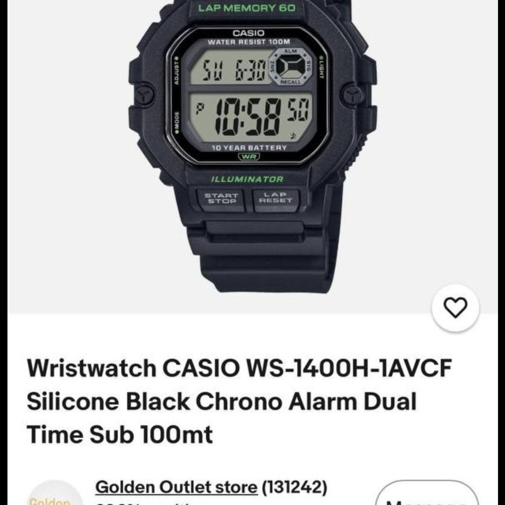Часы CASIO WS-1400H-1AVCF