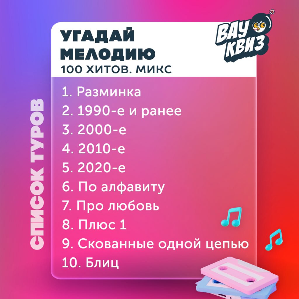 Музыкальный марафон УГАДАЙ МЕЛОДИЮ