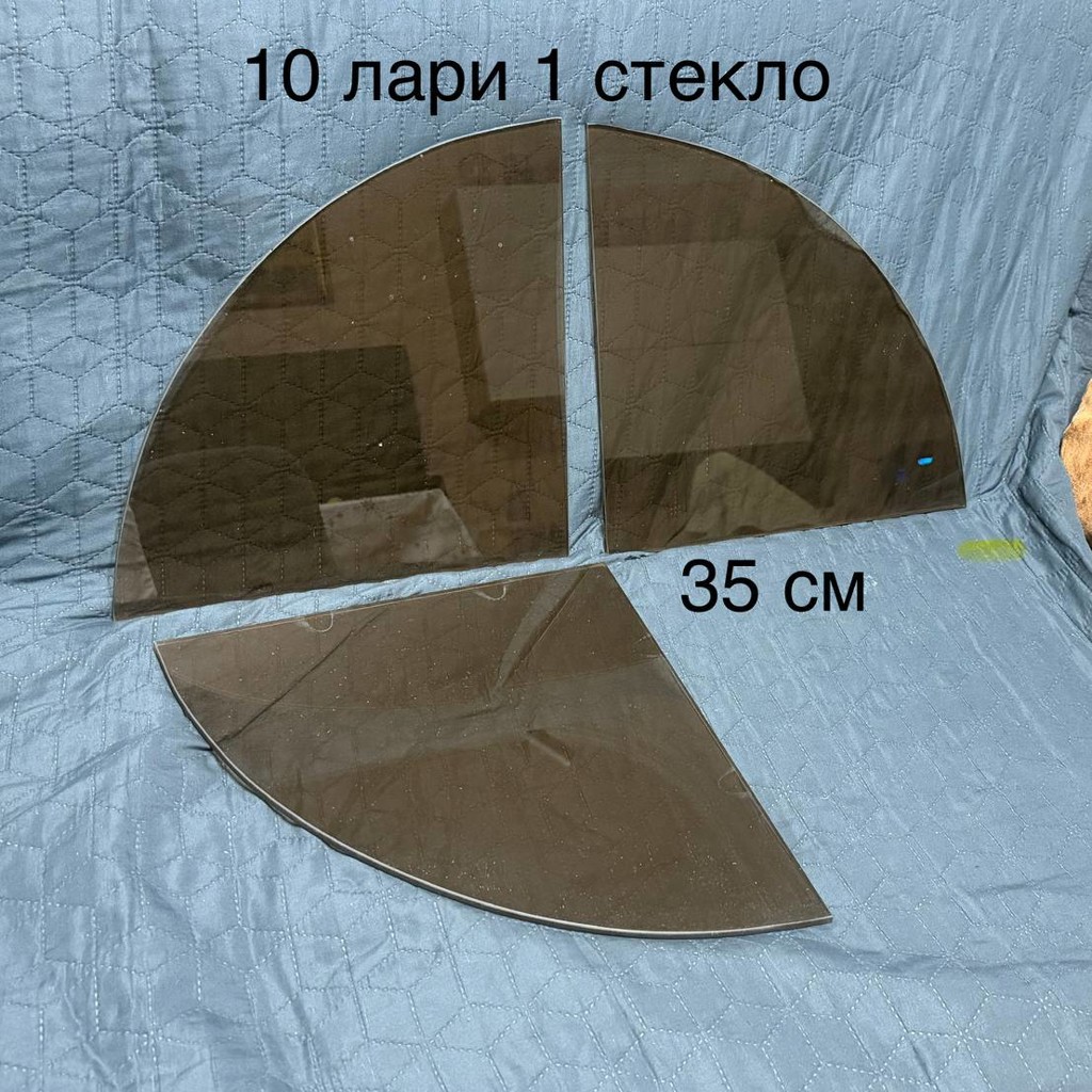 Темное стекло угловой полки