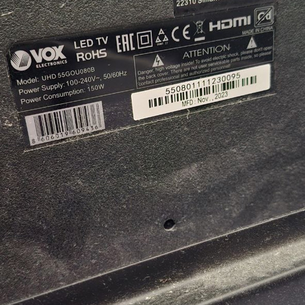 Телевизор VOX UHD 55GOU080B