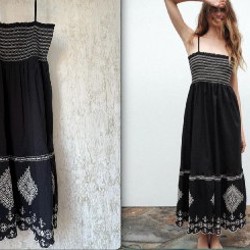 Платье Zara черное с вышивкой - фото 8