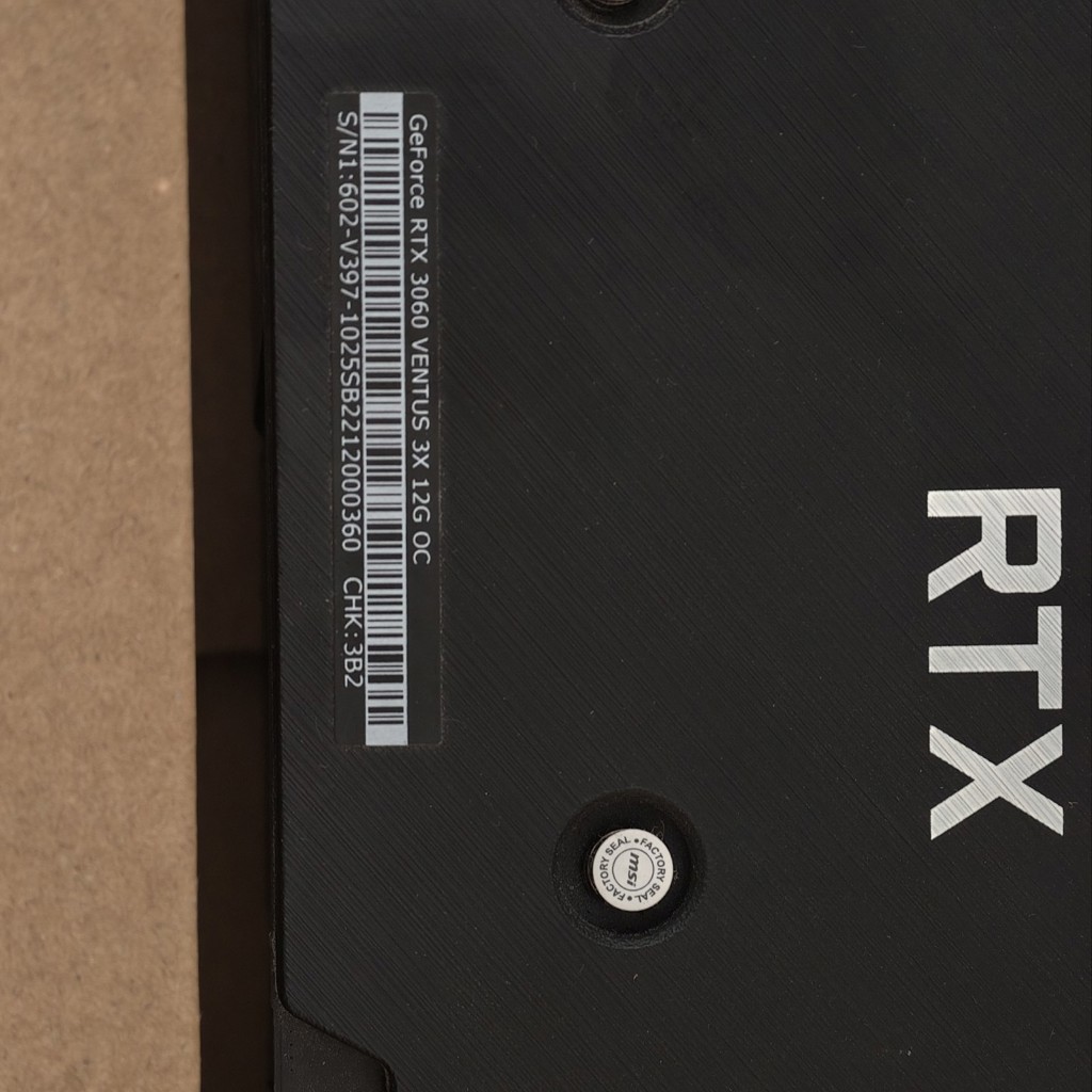 MSI GeForce RTX 3060 VENTUS 3X 12G OC