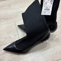 Ботильоны Zara ankle sock boots - фото 5