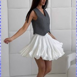 Юбка пачка сетка молочная - фото 5