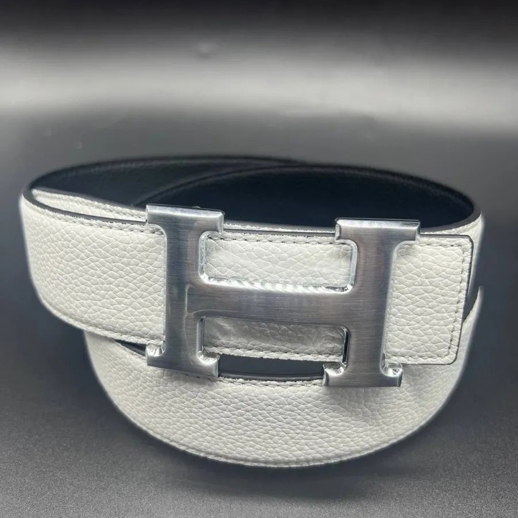 Ремень Hermes белого цвета