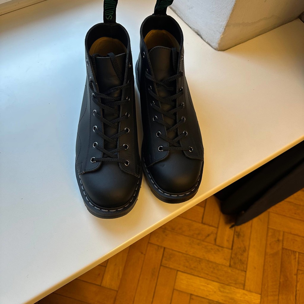 Ботинки Solovair Black Greasy 7 Eye Monkey Boot