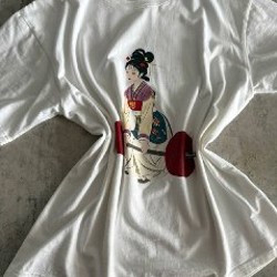 Футболка белая с принтом - фото 2