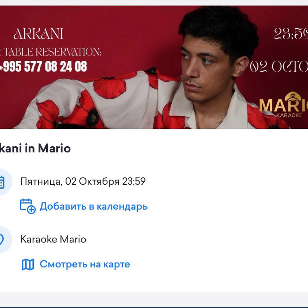 Билет в караоке Марио