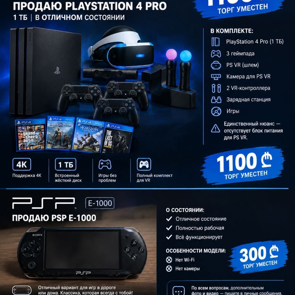 PlayStation 4 Pro 1 ТБ