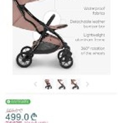 Детская коляска KikkaBoo Cloe Pink 2023 - фото 4