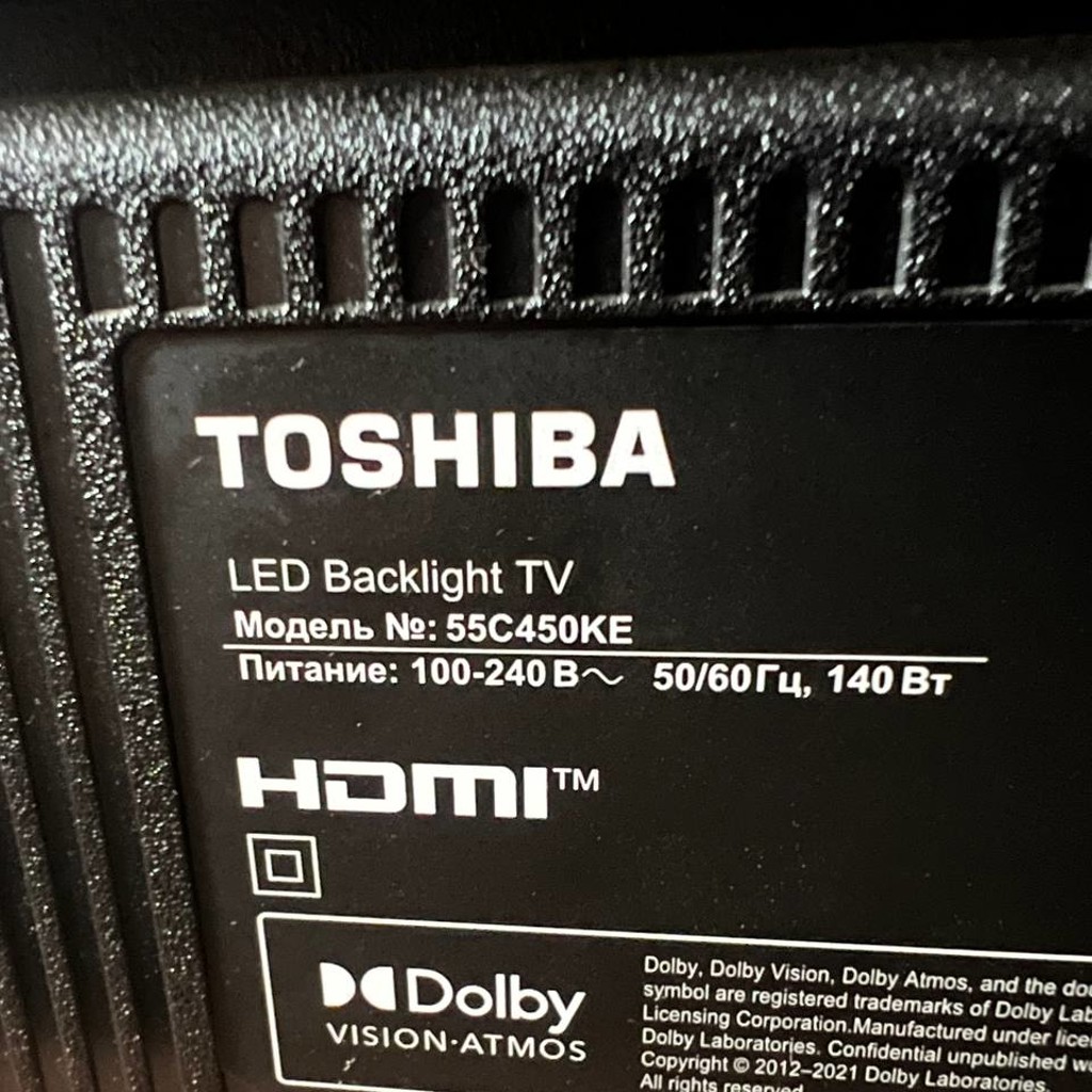 ТВ Toshiba 55 4K