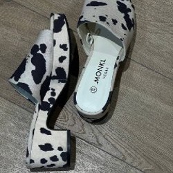 Мюли с коровьим принтом - фото 2