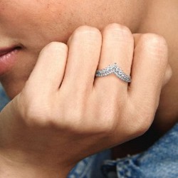 Кольцо Pandora Princess Wishbone Silver - фото 3