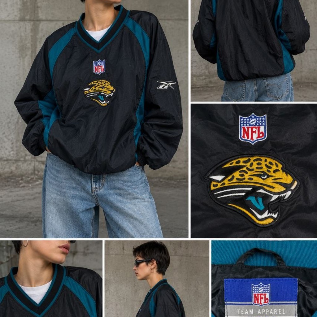 Винтажная олимпийка NFL Reebok Jacksonville Jaguars
