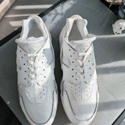 Кроссовки Nike Air Huarache 'Tripple white' - фото 4