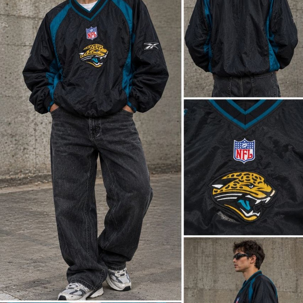 Винтажная олимпийка NFL Reebok Jacksonville Jaguars