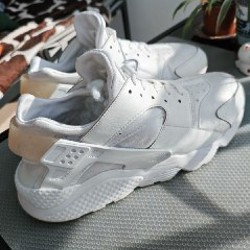Кроссовки Nike Air Huarache 'Tripple white' - фото 2