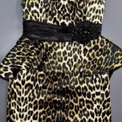 Леопардовое атласное платье - фото 4