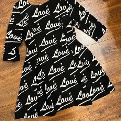 Платье черное Love - фото 3