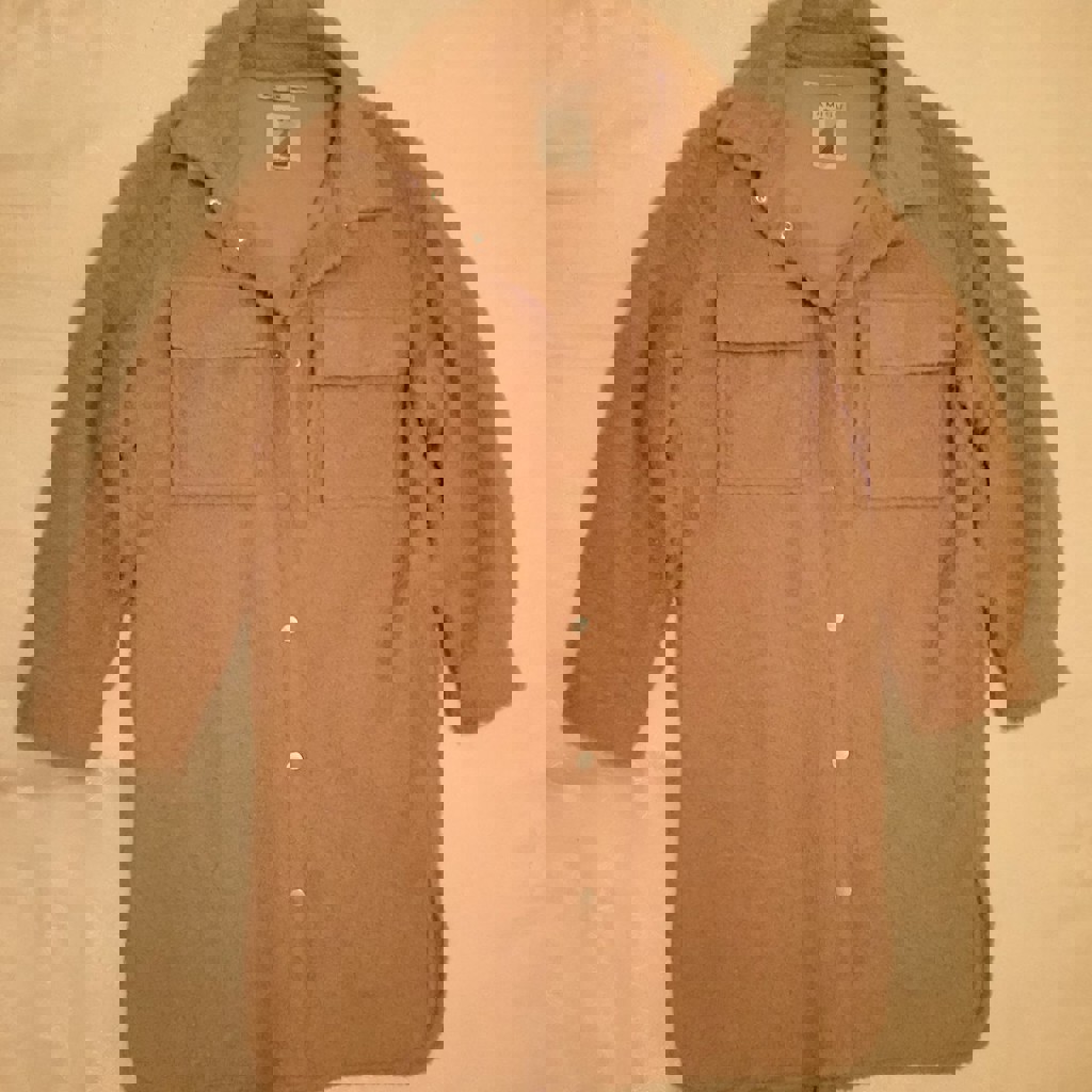 Плюшевое пальто-рубашка