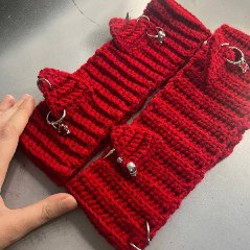 Повязка с ушками и пирсингом - фото 2