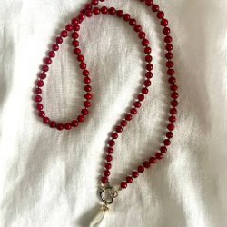 Колье красное - фото 2