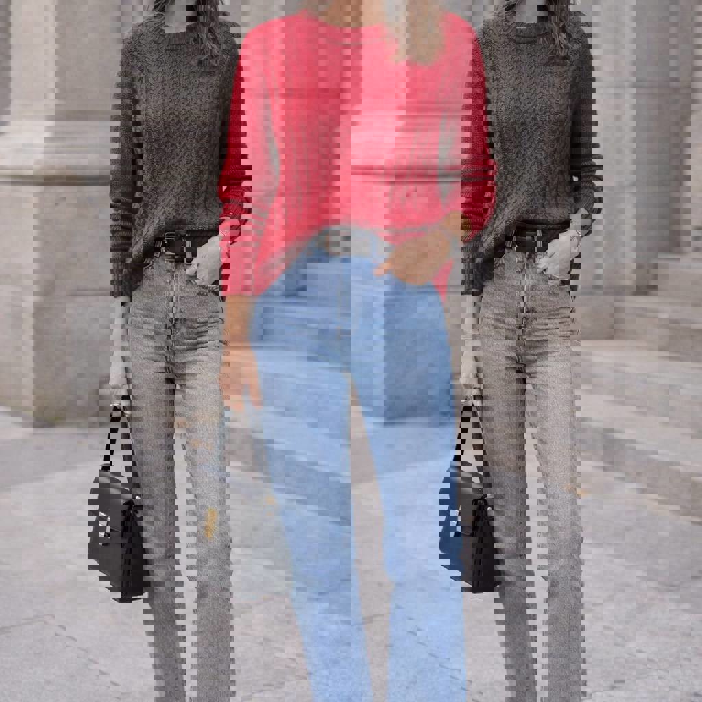 Винтажный хлопковый свитер