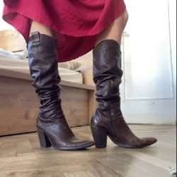 Ботфорты кожаные - фото 2