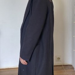 Длинное чёрное пальто - фото 2