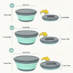 Набор складных мисок с крышками - фото 3