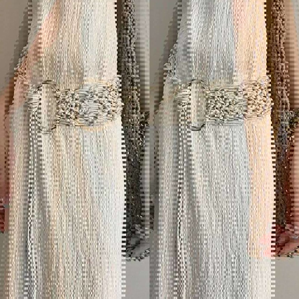 Ремень молочного цвета