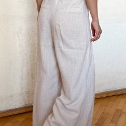 Штаны женские со льном - фото 5