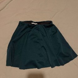 Темно-зеленая юбка-солнце - фото 1