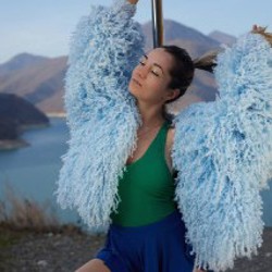 Шуба йети небесно-голубая - фото 3