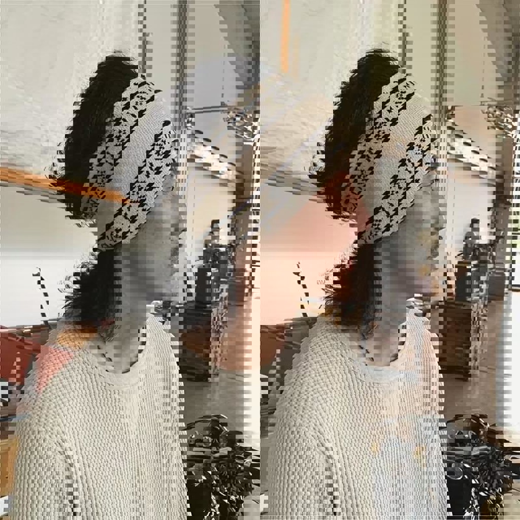 Тёплая двухсторонняя унисекс повязка на голову