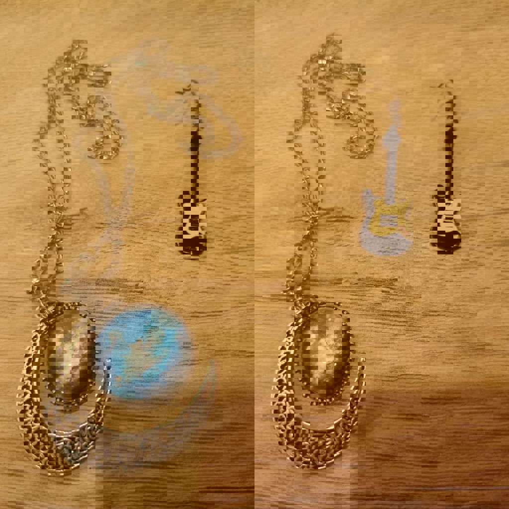 Моно серьга с гитарой