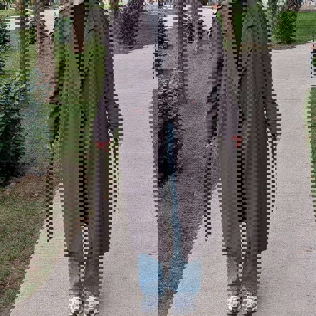 Плащ коричневый, оверсайз