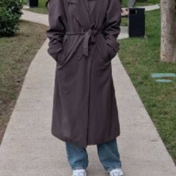 Плащ коричневый, оверсайз - фото 2