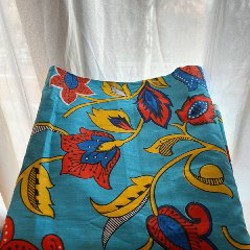 Голубая с узорами ткань - фото 2