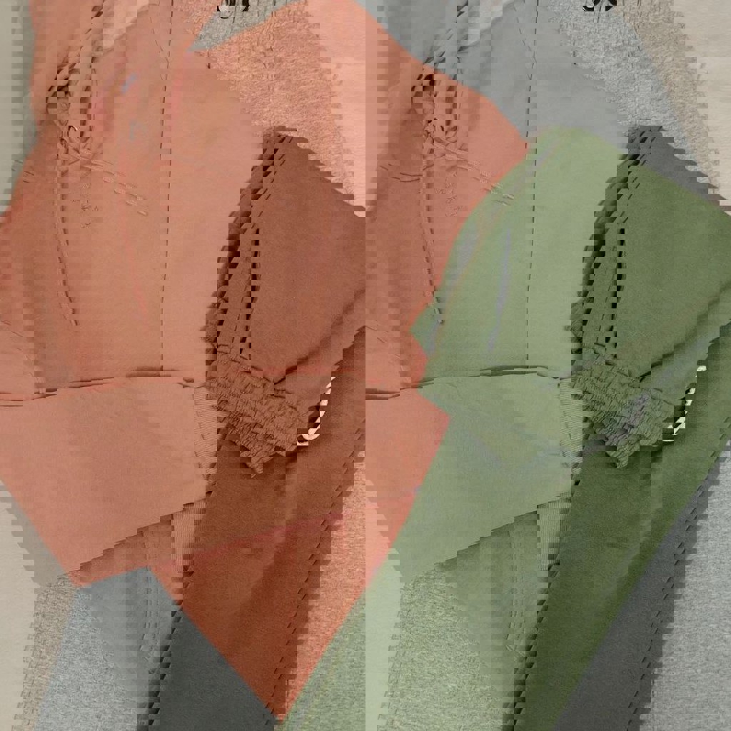 Джоггеры из футера зелёные